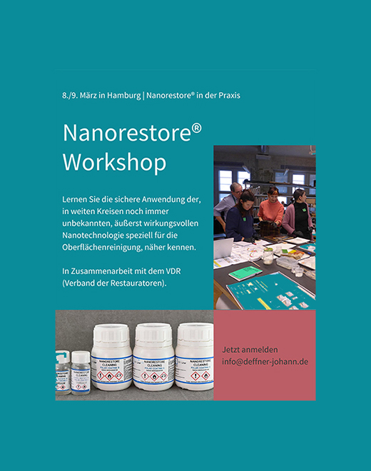 Jetzt anmelden zum Nanorestore Workshop bei Deffner und Johann.