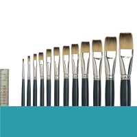 Tiziano 2 Oil/Acrylic Painting Brush flat, Set, 12 Brushes