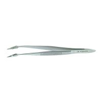 Tweezer, Stainless, Fine-Pointed, Slanted, 110 mm