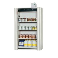 asecos® Phoenix Folding Door Cabinet 2-door, Shelfs, grey
