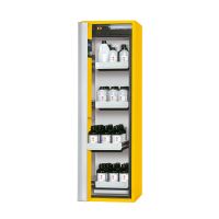 asecos® Phoenix Folding Door Cabinet 1-door, 4 Drawers, yellow