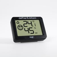 Digitales Mini-Thermo-Hygrometer, schwarz