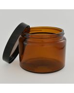 Glass jar 500 ml brown, with black bakelite lid