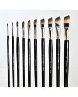 Tiziano Oil/Acrylic Painting Brush slanted, flat, set, 10 brushes