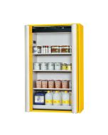 asecos® Phoenix Folding Door Cabinet 2-door, Shelfs, yellow
