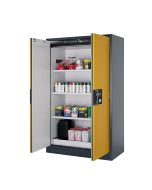 asecos® Safety Cabinet Q-PEGASUS-90, Width 1200 mm, Door Safety Yellow RAL 1004