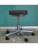 RESKO Work Stool with upholstered seat, base with castors