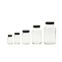 Weithals-Glasflasche Klarglas 100 ml