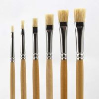 Artists’ Bristle Brush, flat-straight, Set with Sizes 2 - 12