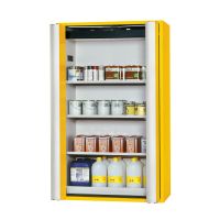asecos® Phoenix Folding Door Cabinet 2-door, Shelfs, yellow