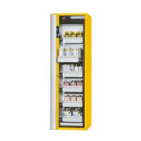 asecos® Phoenix Folding Door Cabinet 1-door, 6 Drawers, yellow
