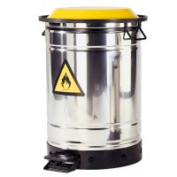 asecos® Entsorgungsbehälter/Sicherheitsbehälter Edelstahl, 50 l