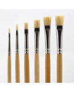 Artists’ Bristle Brush, flat-straight, Set with Sizes 2 - 12