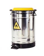 asecos® Entsorgungsbehälter/Sicherheitsbehälter Edelstahl, 50 l