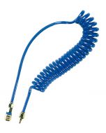 Coiled Pressure Hose, blue, NW 7.2 clutch and nipple, 6 m