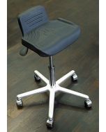 Work Stool Standard with PU-Seat, base with castors