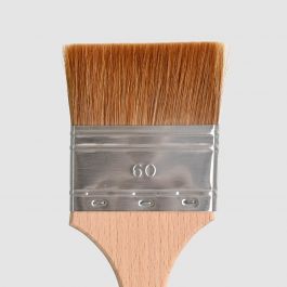 Flat Brush Ox Hair, Size 2.5"