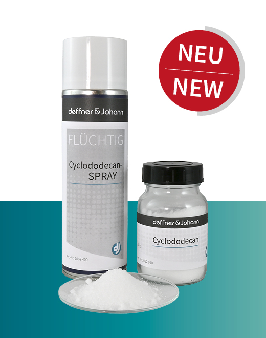 Cyclododecane is back in stock at Deffner und Johann.